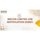 mecon limited job notification