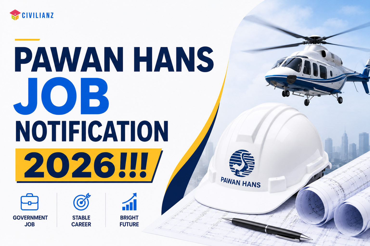 PAWAN HANS JOB NOTIFICATION  2026!!!