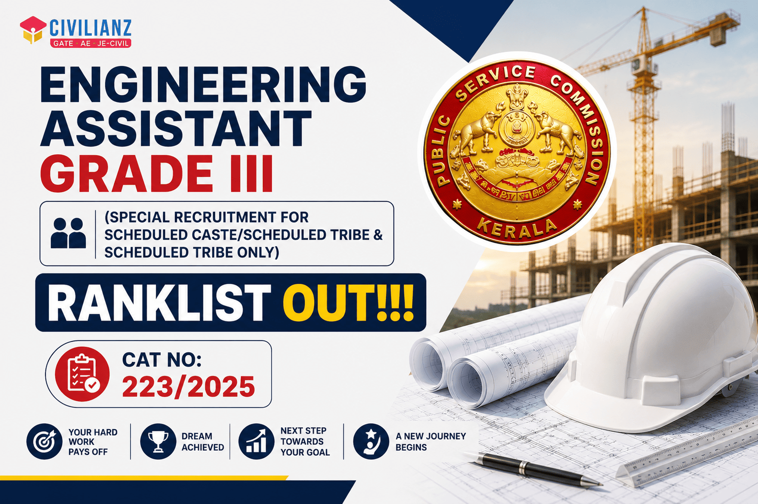 ENGINEERING ASSISTANT GRADE III (SPECIAL RECRUITMENT) RANKLIST OUT!!! ENGINEERING ASSISTANT GRADE III (SPECIAL RECRUITMENT) RANKLIST OUT!!!