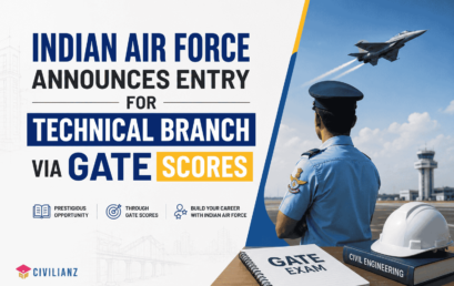 INDIAN AIR FORCE ANNOUNCES ENTRY FOR TECHNICAL BRANCH VIA GATE SCORES