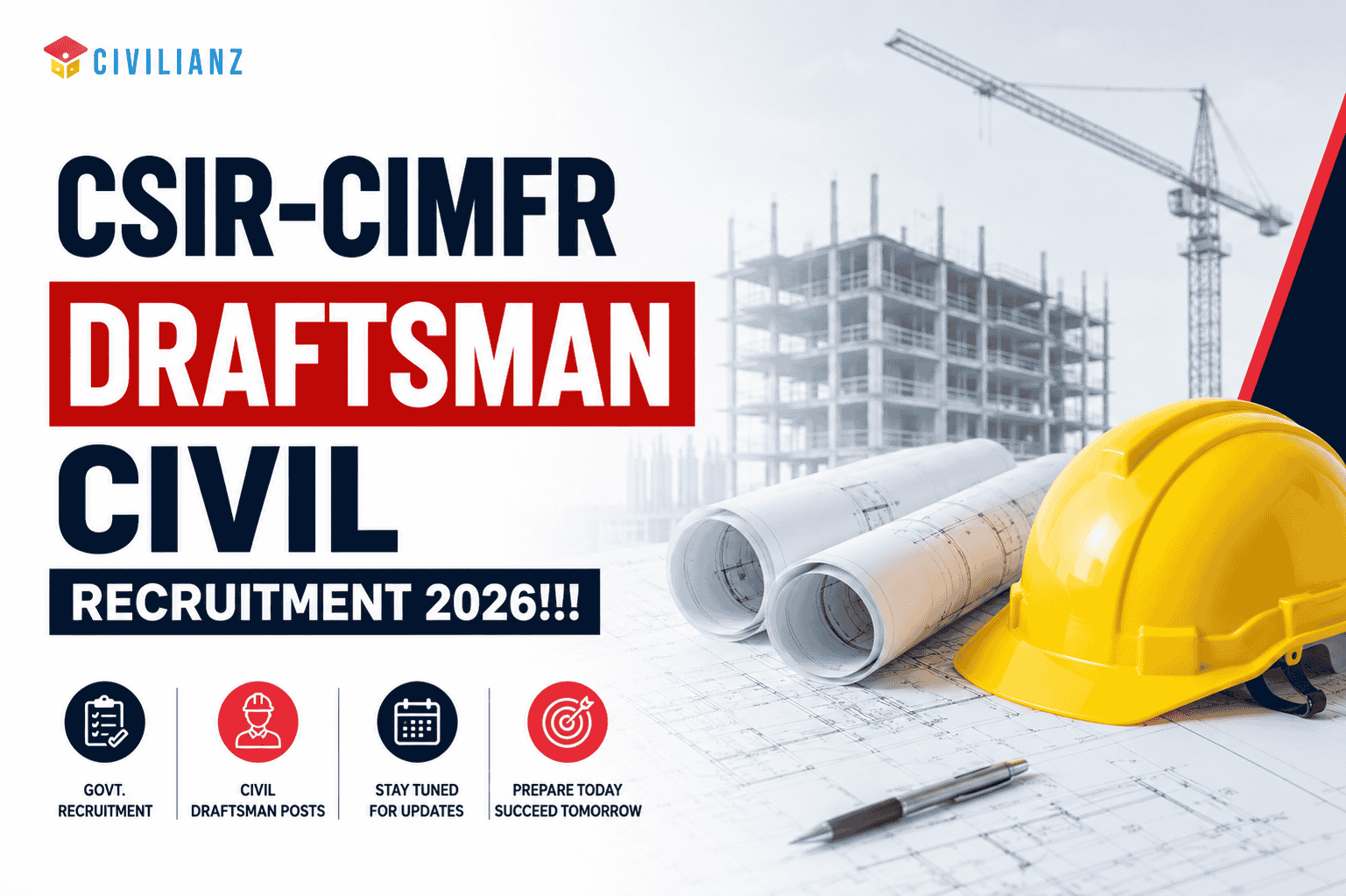CSIR-CIMFR DRAFTSMAN CIVIL RECRUITMENT 2026!!!