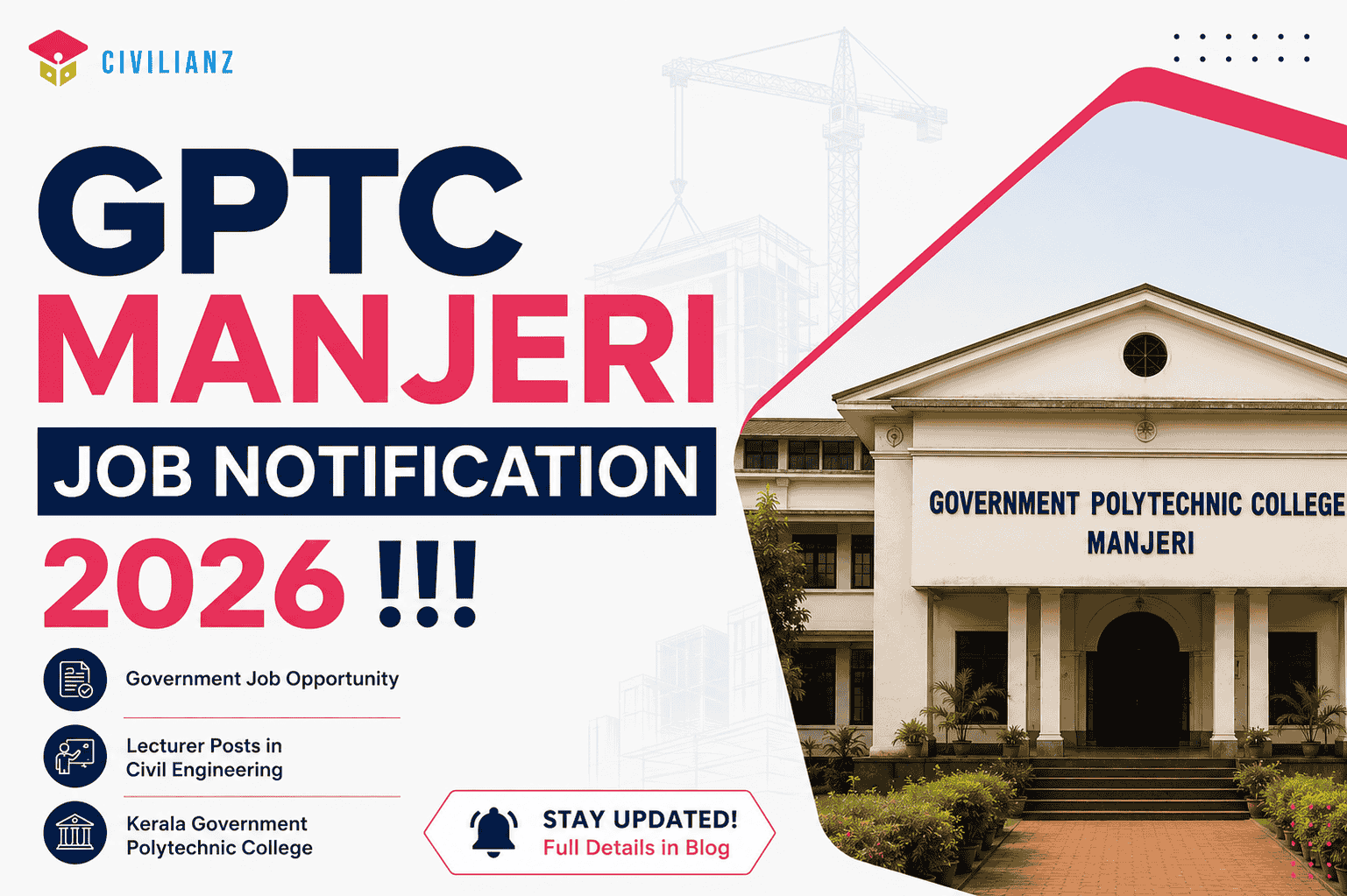 GPTC MANJERI JOB NOTIFICATION 2026!!!