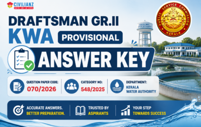 DRAFTSMAN GR.II KWA PROVISIONAL ANSWEY KEY