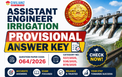 ASSISTANT ENGINEER IRRIGATION PROVISIONAL ANSWER KEY