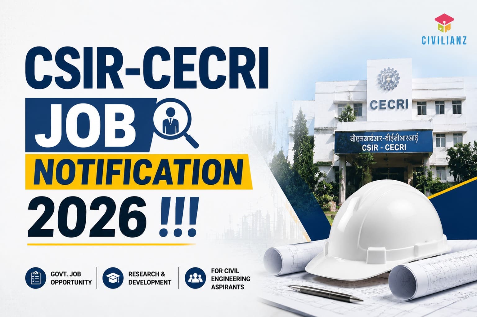 CSIR-CECRI JOB NOTIFICATION 2026!!!