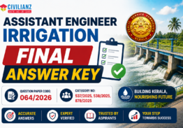 ASSISTANT ENGINEER IRRIGATION FINAL ANSWER KEY
