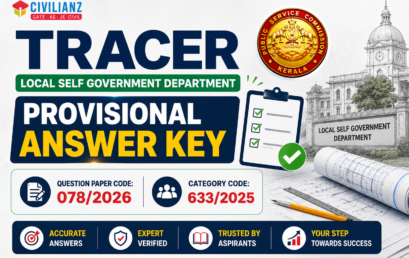 LSGD DEPT – TRACER PROVISIONAL ANSWERKEY