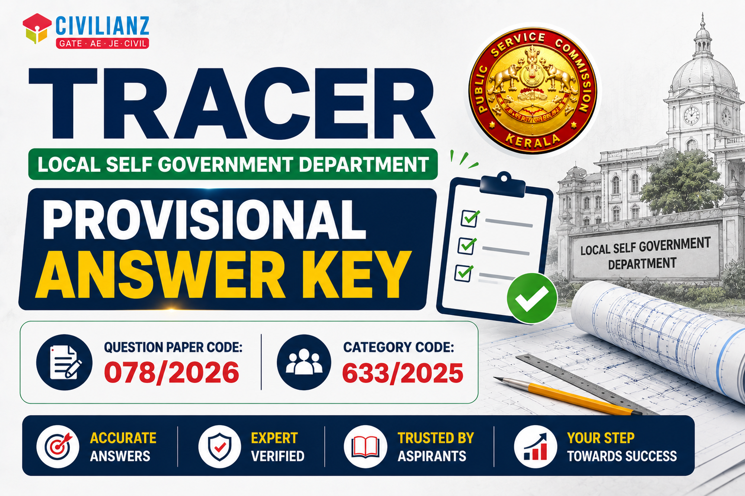 LSGD DEPT – TRACER PROVISIONAL ANSWERKEY