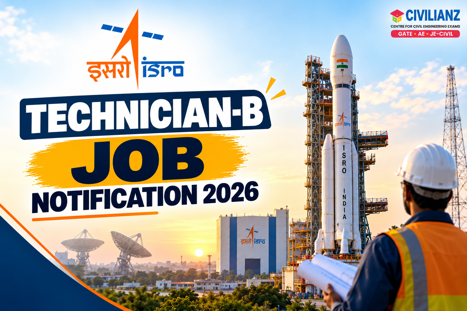 ISRO TECHNICIAN-B JOB NOTIFICATION 2026