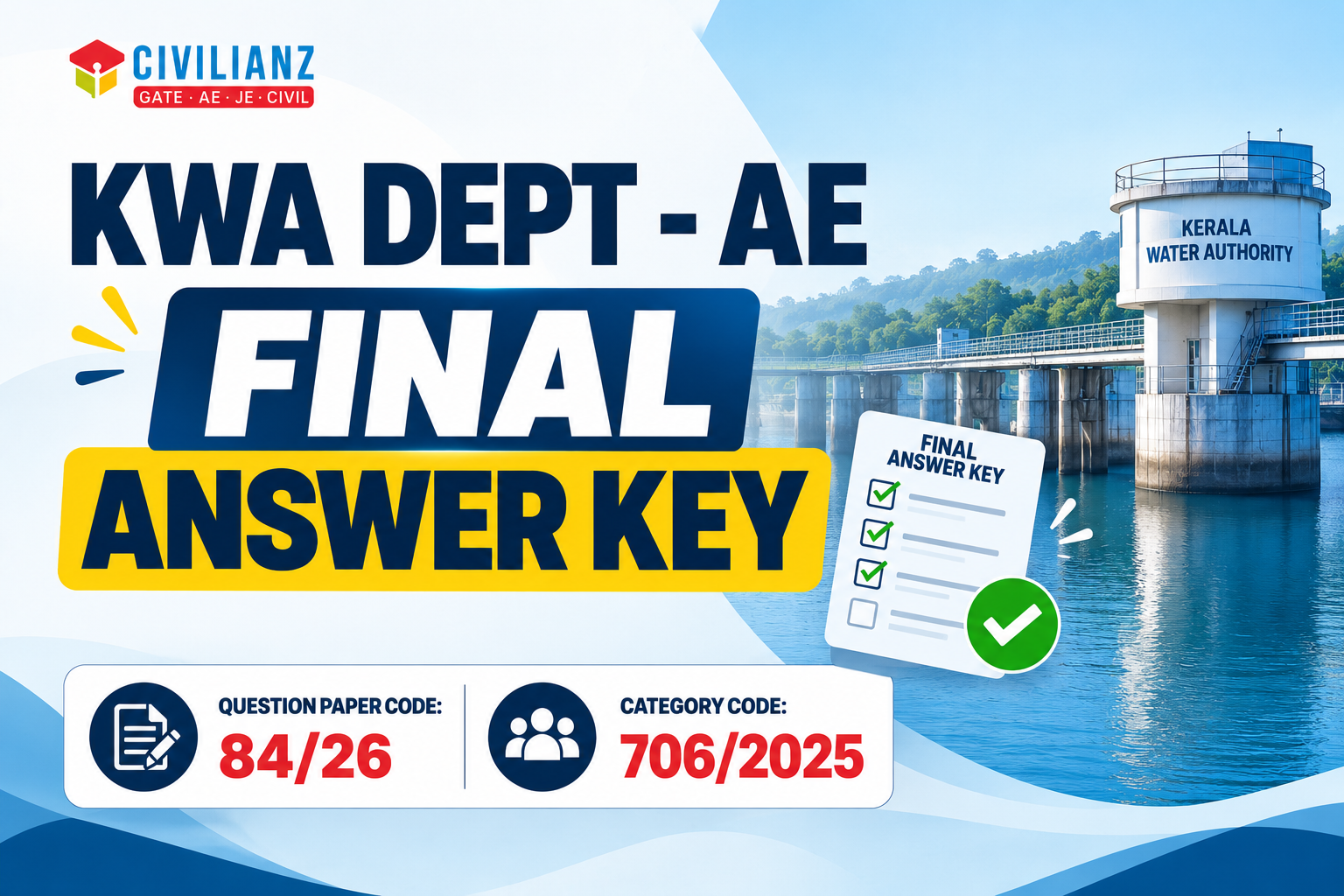 ASSISTANT ENGINEER KWA FINAL ANSWER KEY