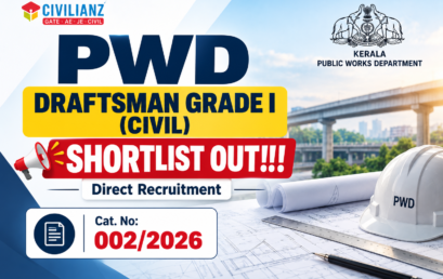 PWD – DRAFTSMAN GRADE I (CIVIL) SHORTLIST OUT!!!